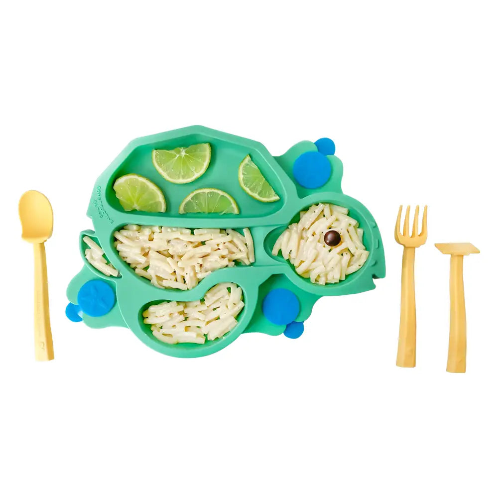 Green Turtle Suction Plate & training utensils