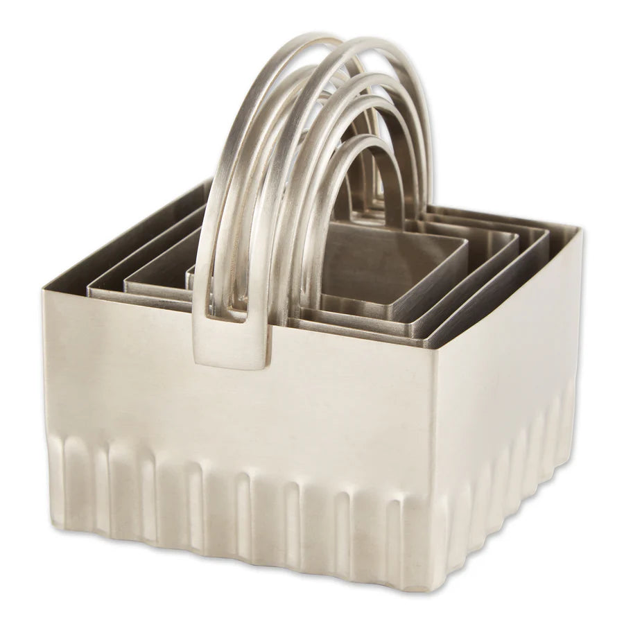 Biscuit Cutter S/4 Square Rippled