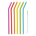 10" Silicone Straws w/ Brush s/6