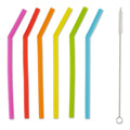 6" Silicone Straws w/ Brush s/6
