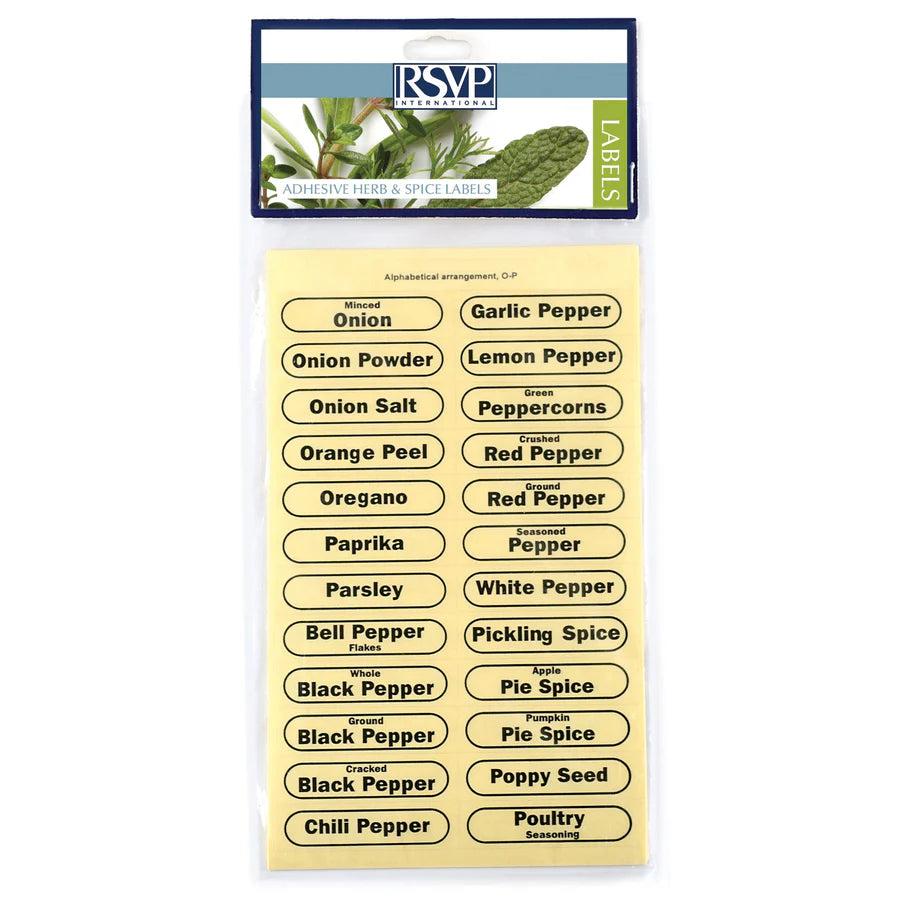 Clear Spice Labels