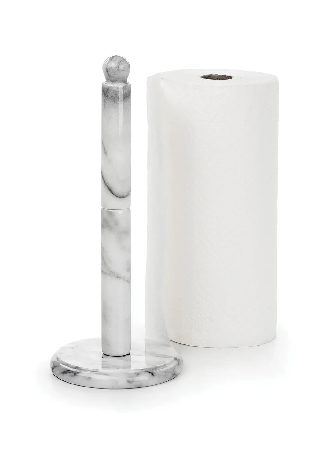 RSVP White Marble Paper Towel Holder