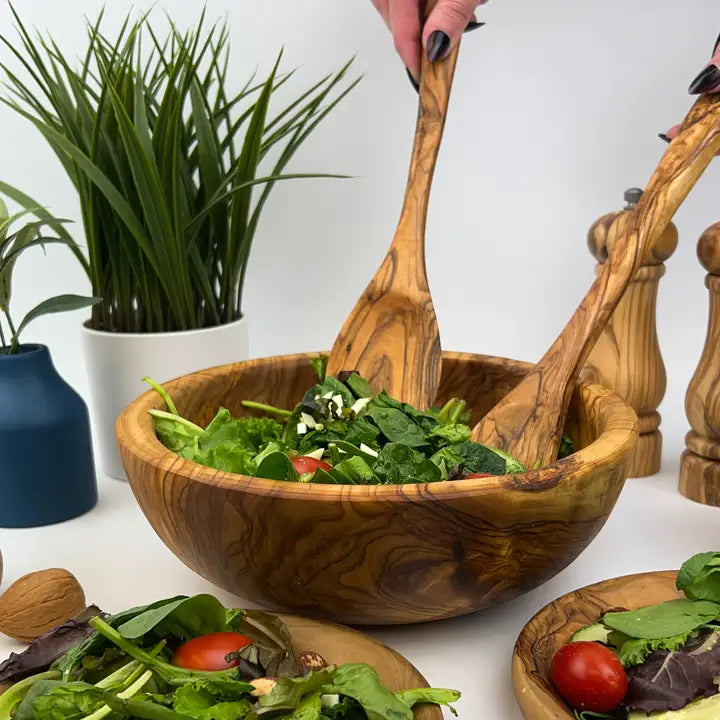 10" Family Salad Bowl, Olive Wood