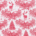Christmas Toile Red Roll Wrap