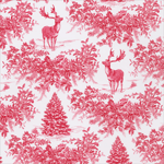 Christmas Toile Red Roll Wrap