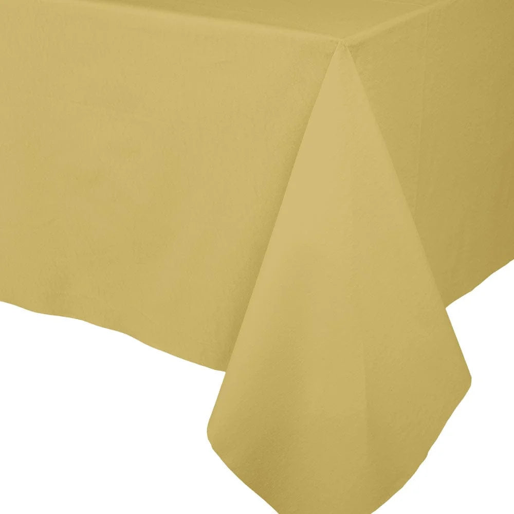 Paper Linen Tablecover : Gold Solid Airlaid