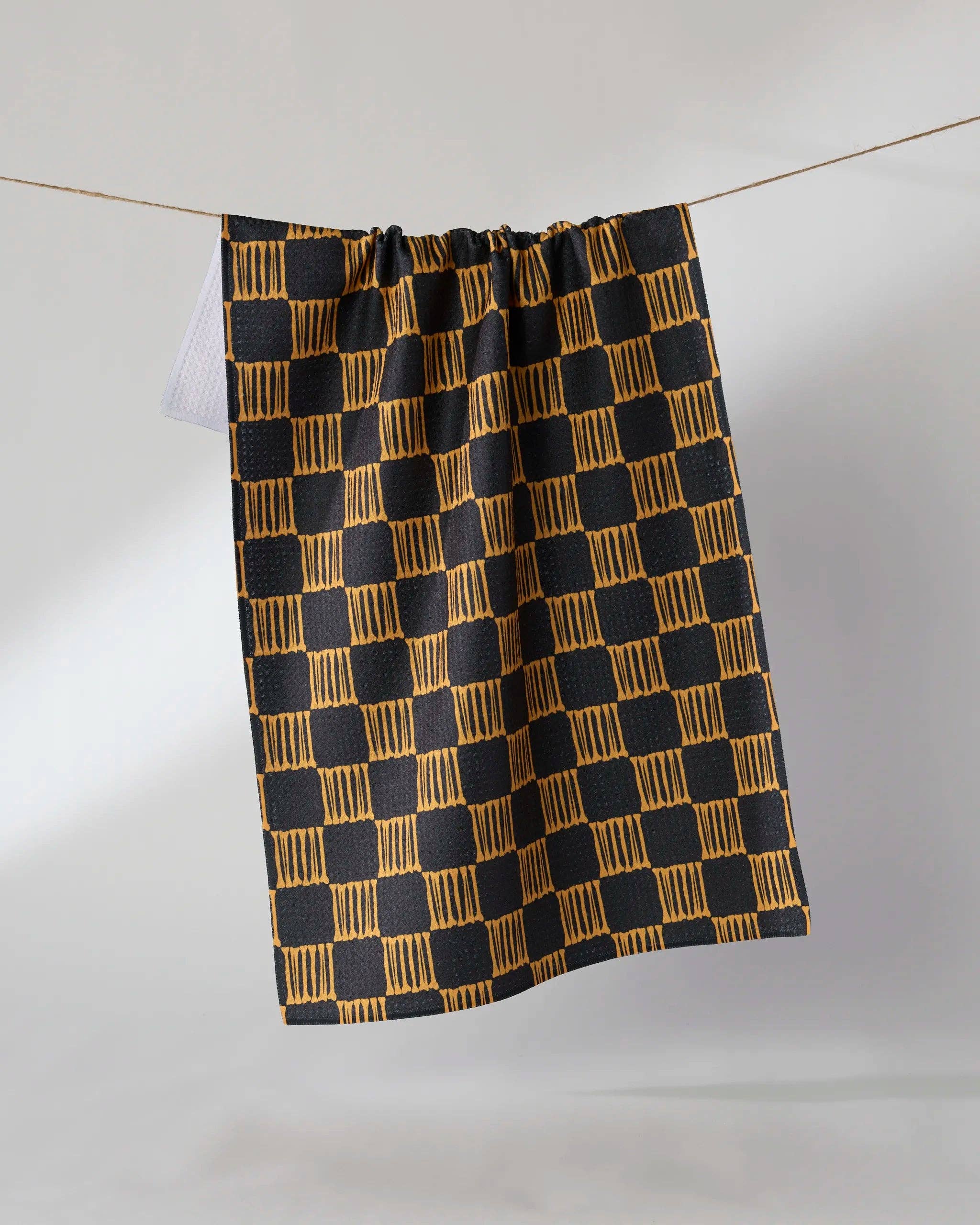 Lantern Grid Tea Towel - Halloween 2026