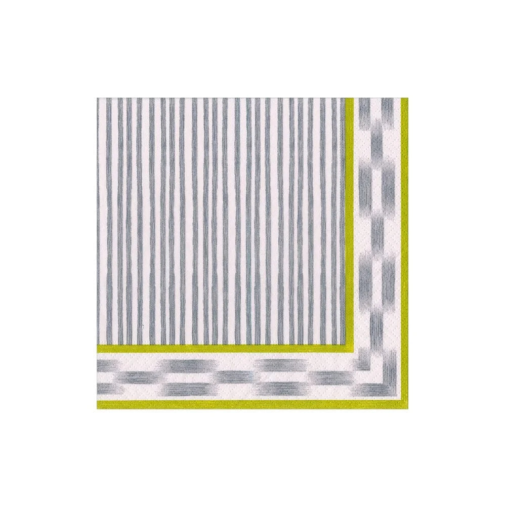 Boho Stripe Grey Cocktail Napkins