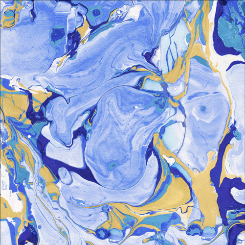 Marbled Blue Cocktail Napkins