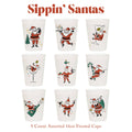 Sippin' Santas Frosted Cups / 9 Cups - Christmas