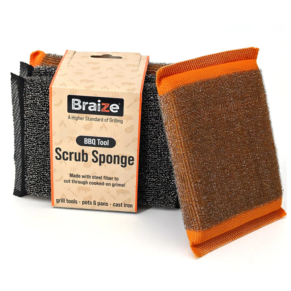 Steel Scrubbing Sponge 4pk