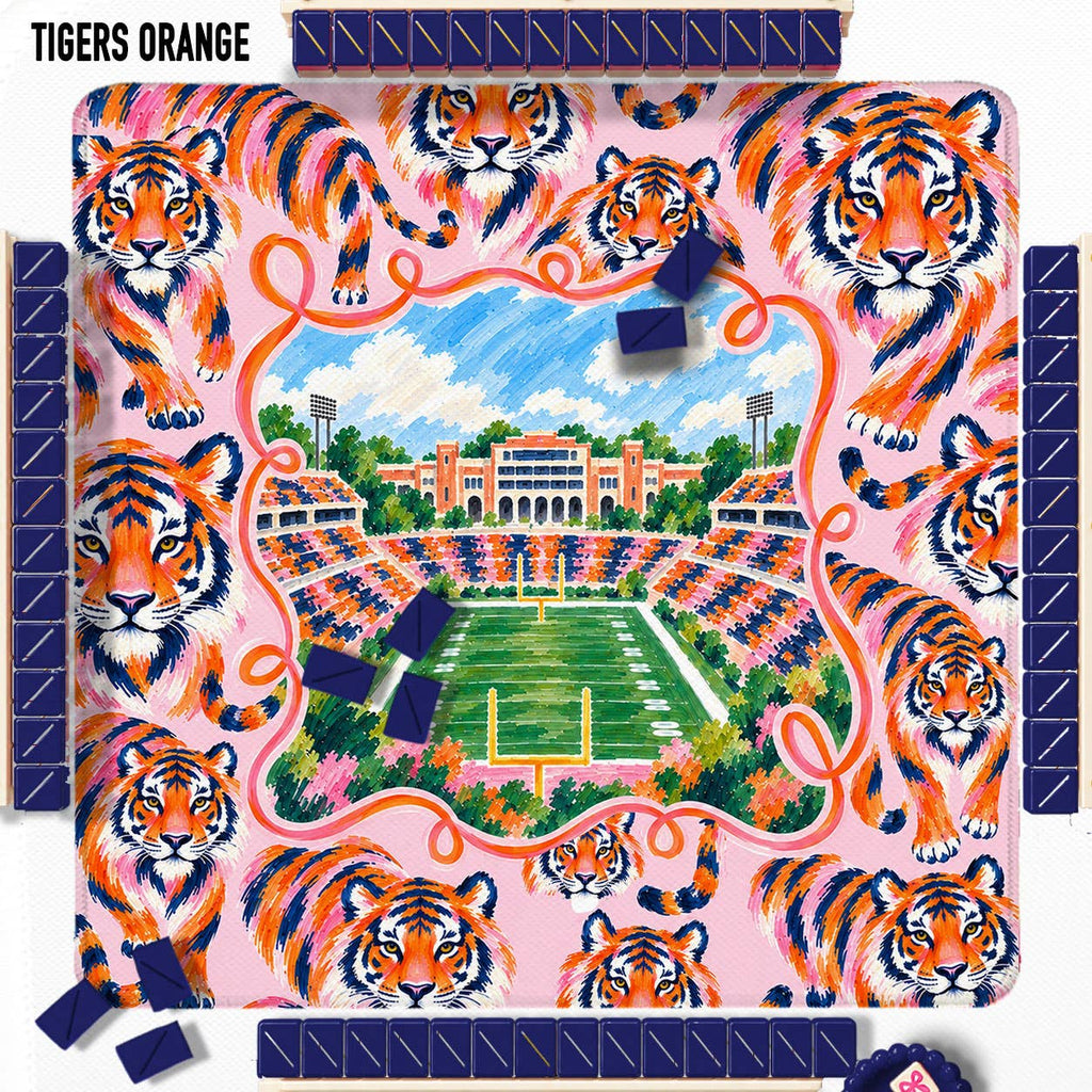 Mahjong Mat 31", Football, Elephant, Bulldog, Rebel, Tigers