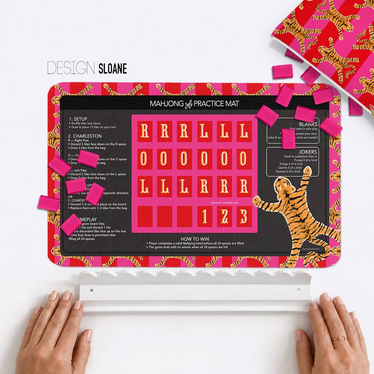 Mahjong Practice Mats, Neoprene, Solo, Mix-n-Match Designs