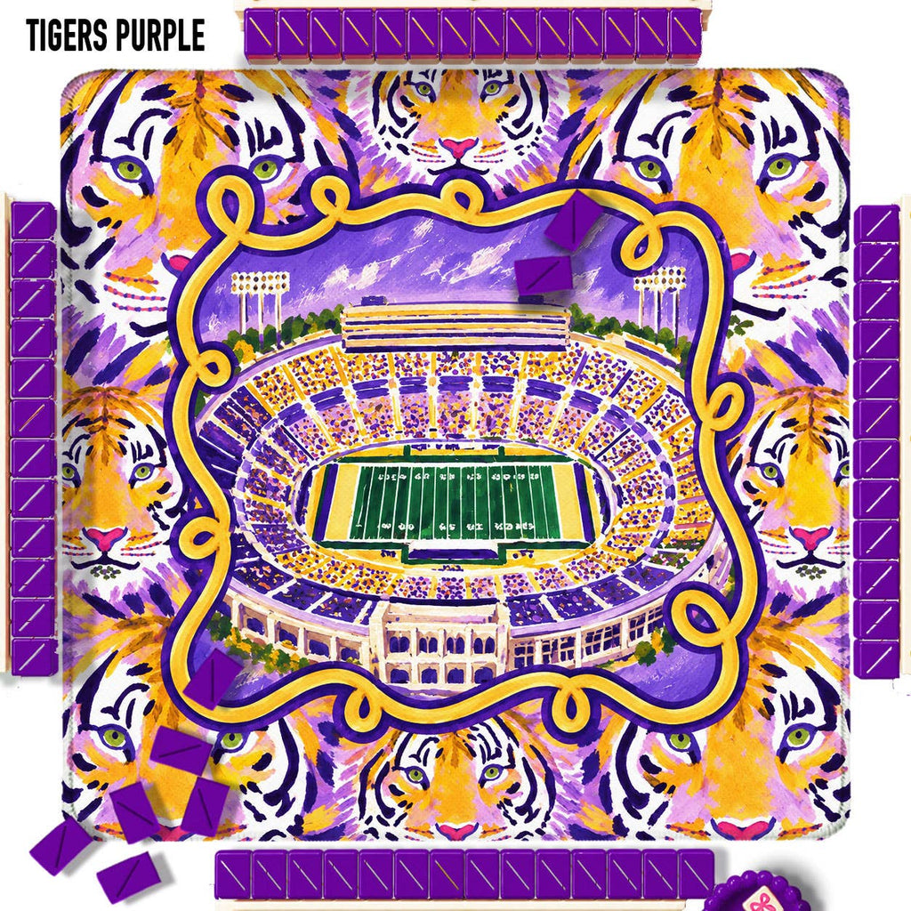 Mahjong Mat 31", Football, Elephant, Bulldog, Rebel, Tigers