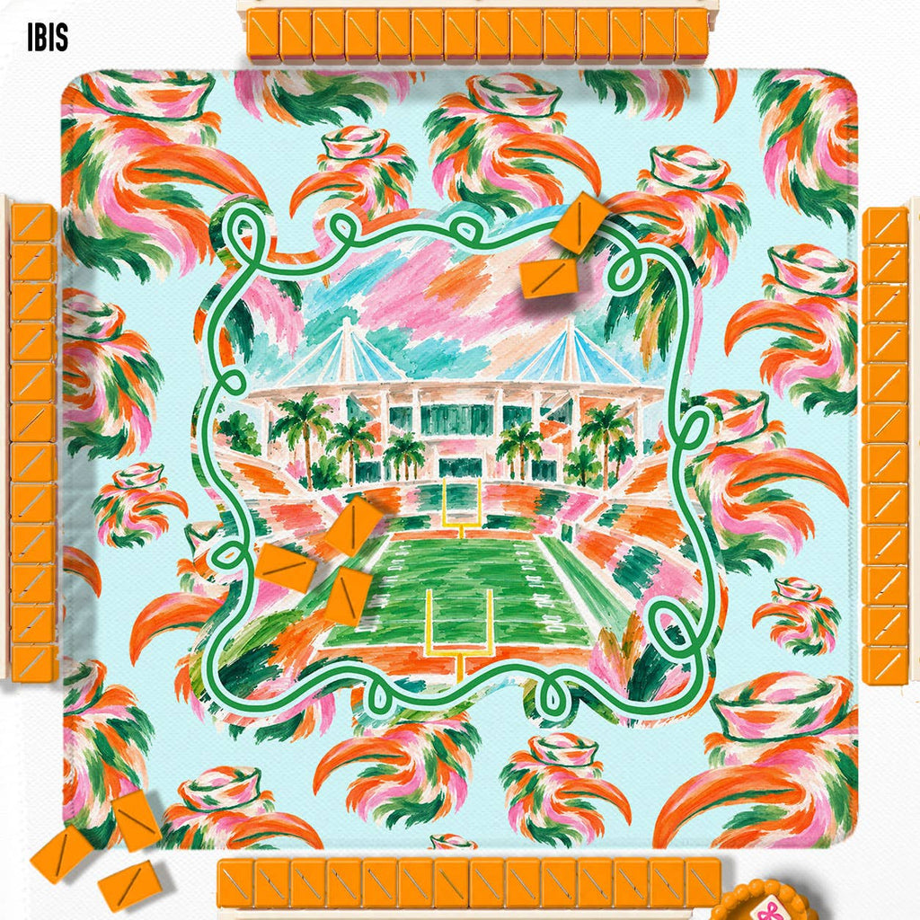 Mahjong Mat 31", Football, Elephant, Bulldog, Rebel, Tigers