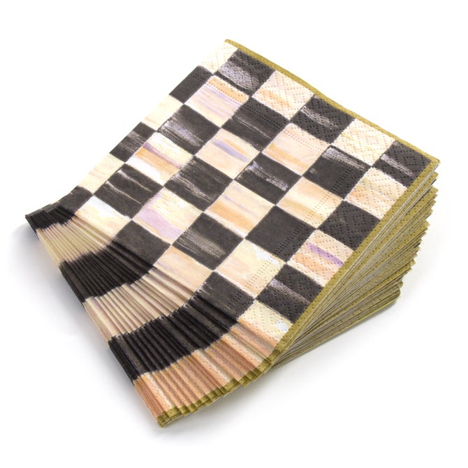 Cocktail Napkins : Black Floral Market
