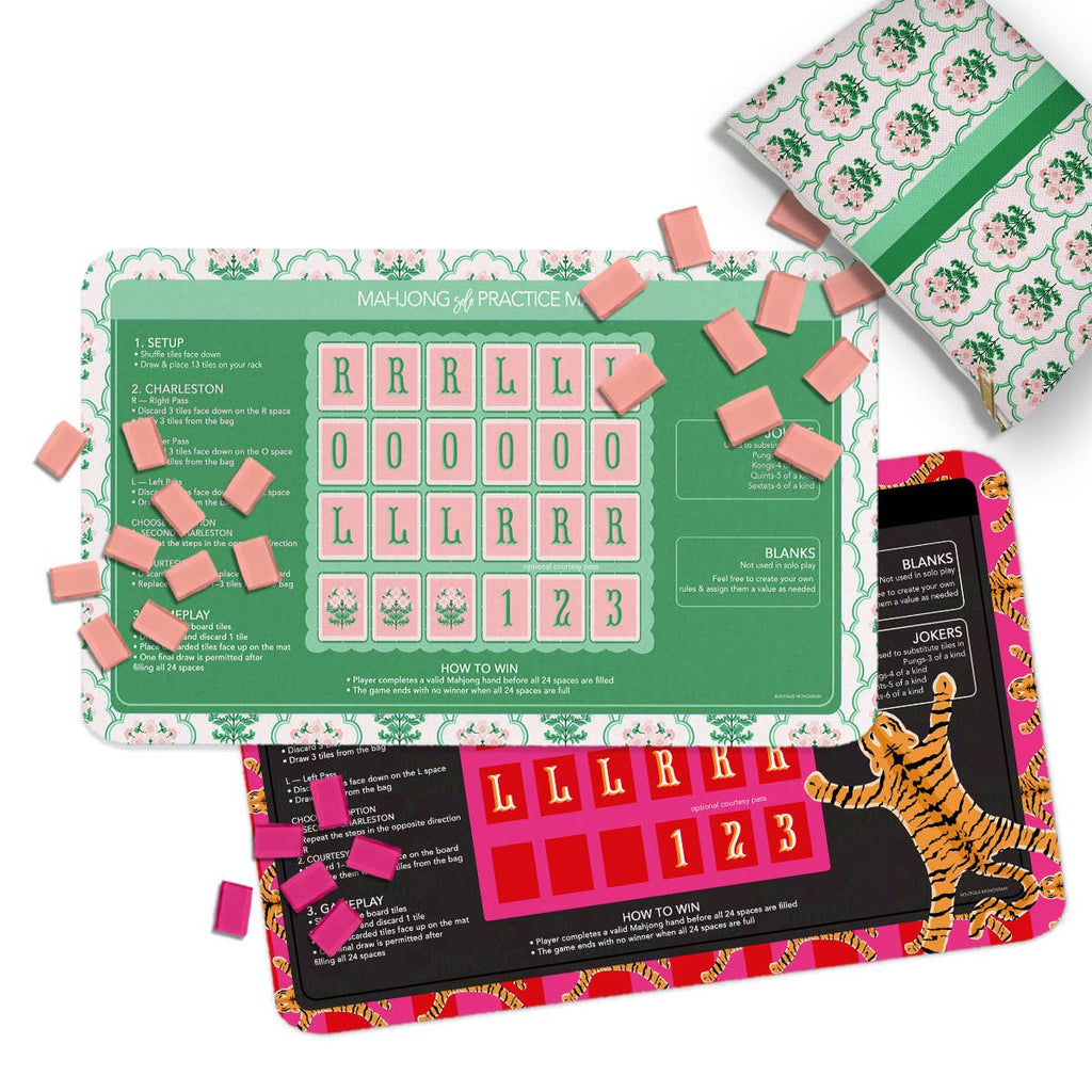 Mahjong Practice Mats, Neoprene, Solo, Mix-n-Match Designs