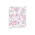 Handpainted Red White and Blue Fireworks Table Runner