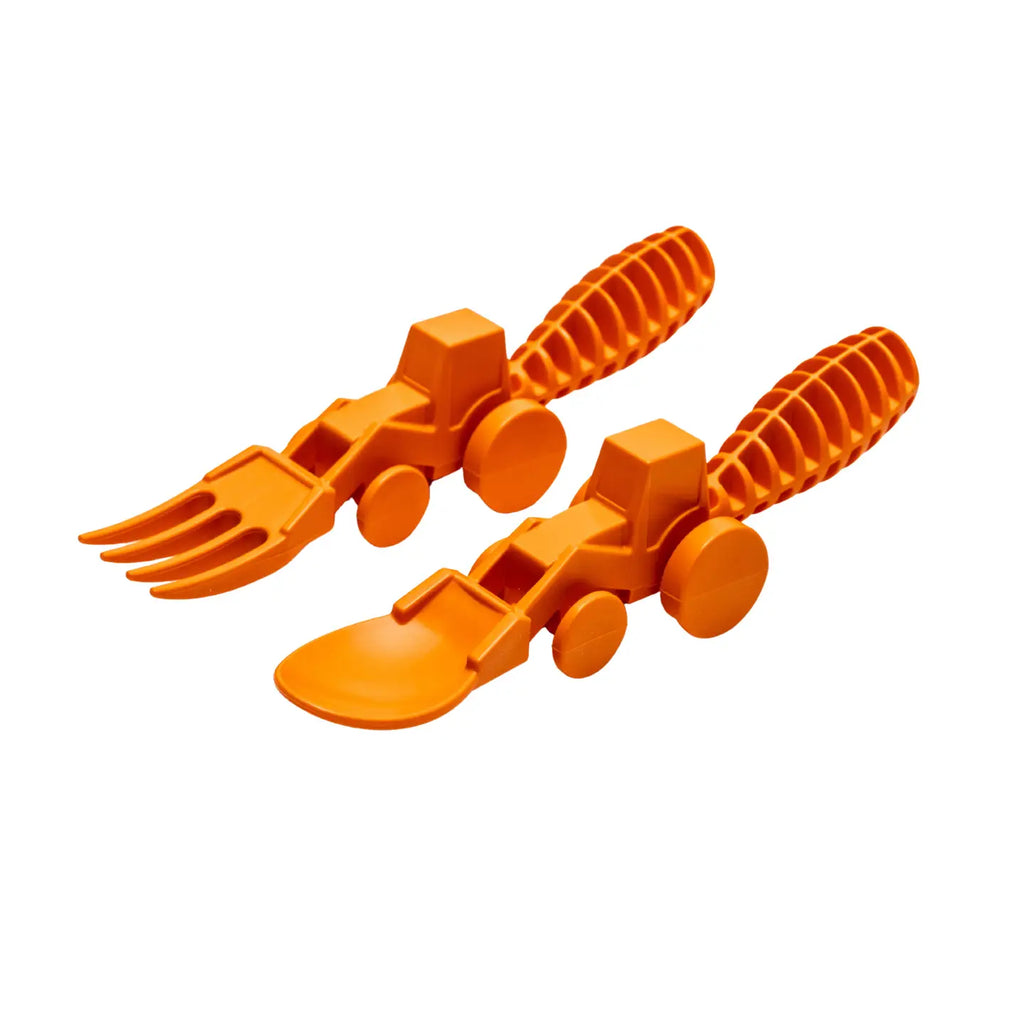 Orange Tractor Utensils S/2