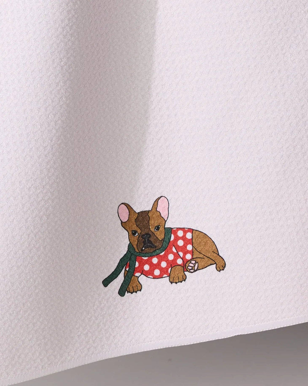 Merry Frenchie Tea Towel - Holiday 2026