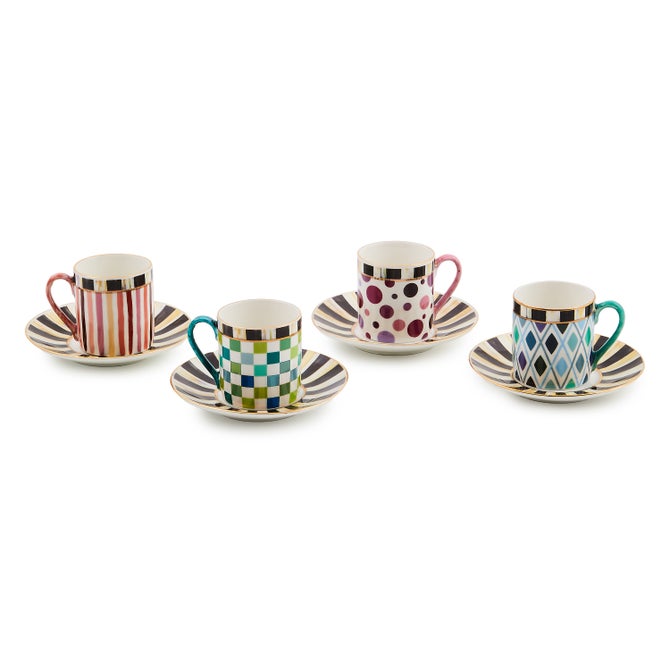 Sweetheart Espresso Cup & Saucer Set of 4