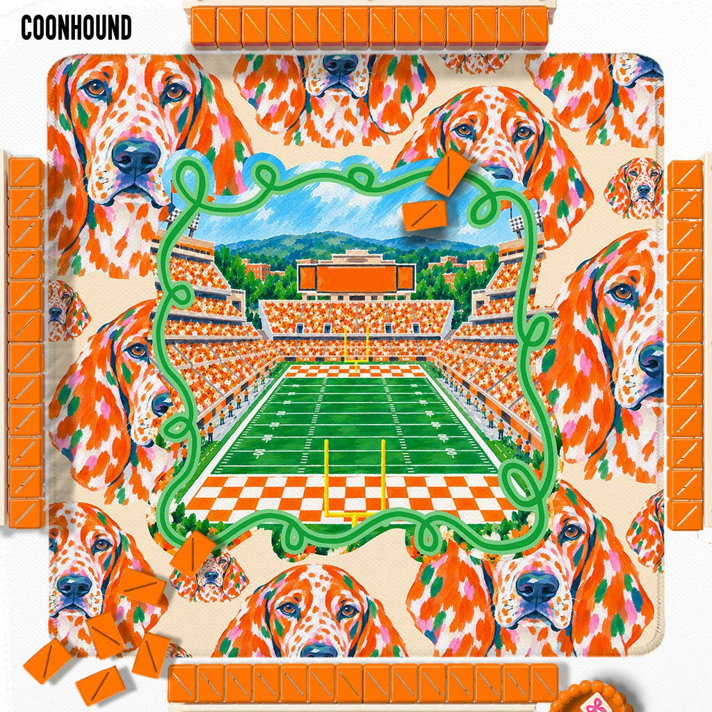 Mahjong Mat 31", Football, Elephant, Bulldog, Rebel, Tigers