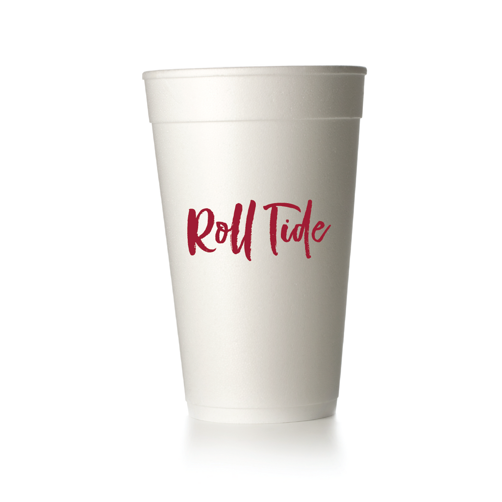 Roll Tide Script Cups