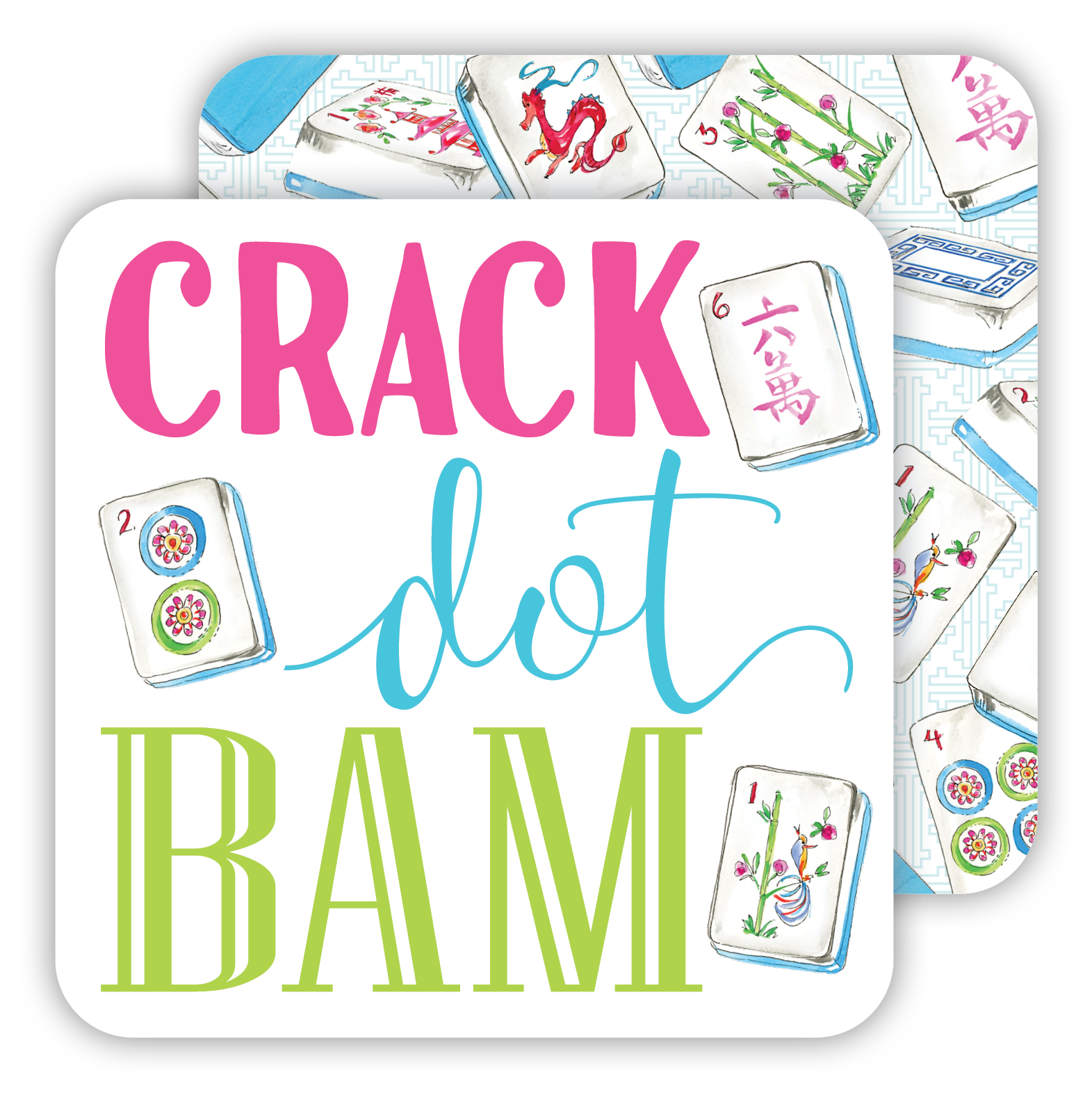 Crack Dot Bam Paper Coasters