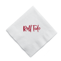 Roll Tide! Script Cocktail Napkins – Alabama Tailgate Party Napkins for Game Day Description: