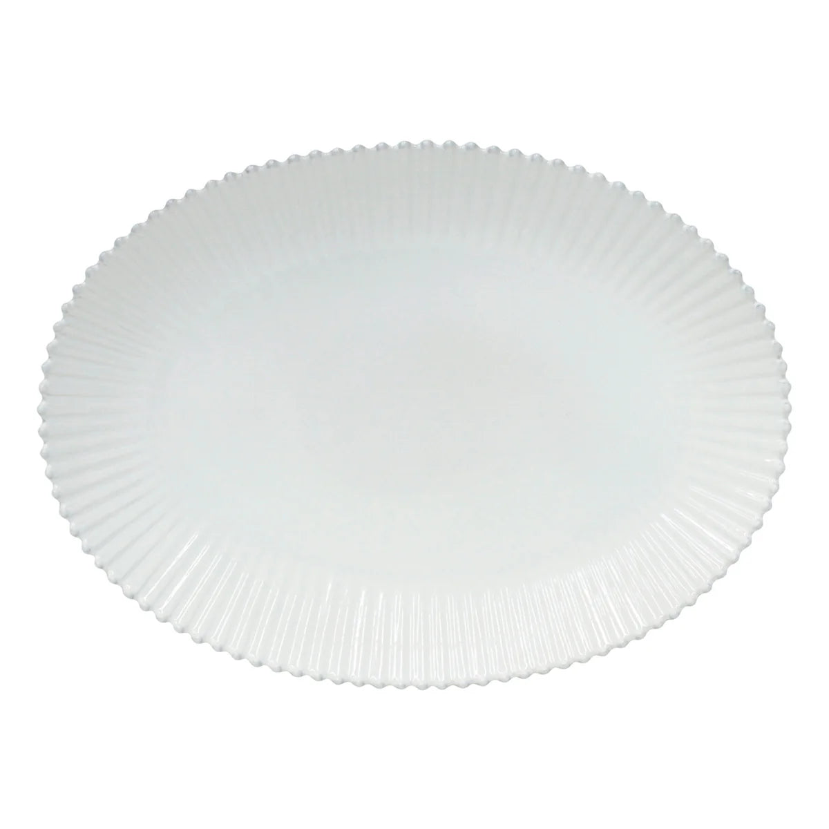 Pearl White Oval Platter 20"