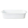 Pearl White Large Rectangular Baker