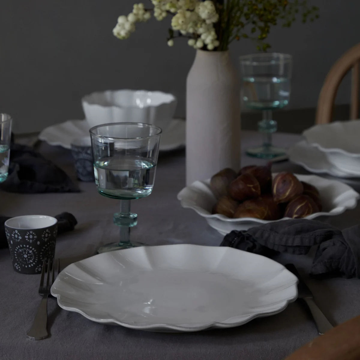 Rosa Dinner Plate White