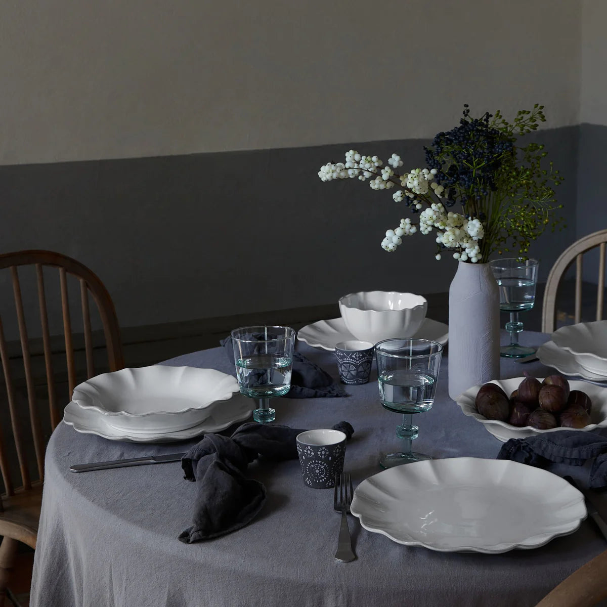 Rosa Dinner Plate White
