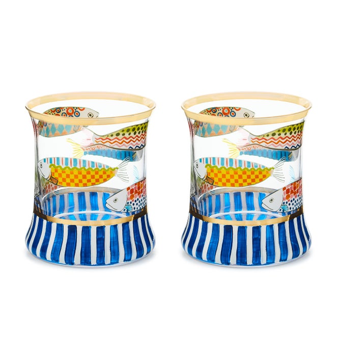 Go Fish Highball Glass Set/2