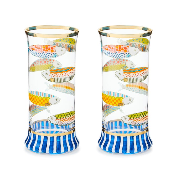 Go Fish Tumbler Glass Set of 2