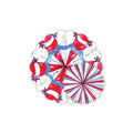 Handpainted Patriotic Pinwheels Doily Set