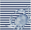 Cocktail Crabs and Stripes Blue Retired