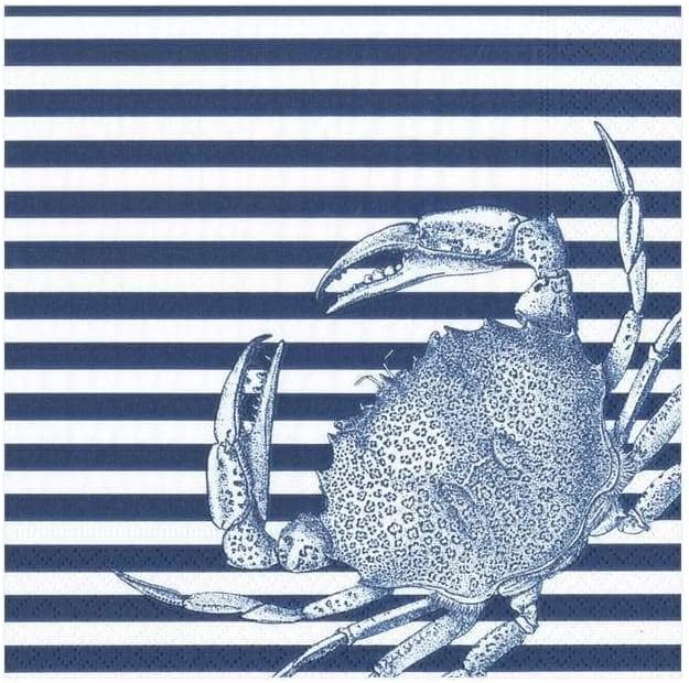 Cocktail Crabs and Stripes Blue Retired