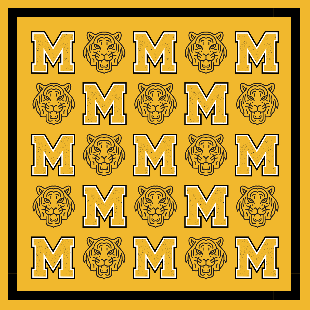 Gameday Bandana Scarf in Gold & Black (3 PRINTS)  