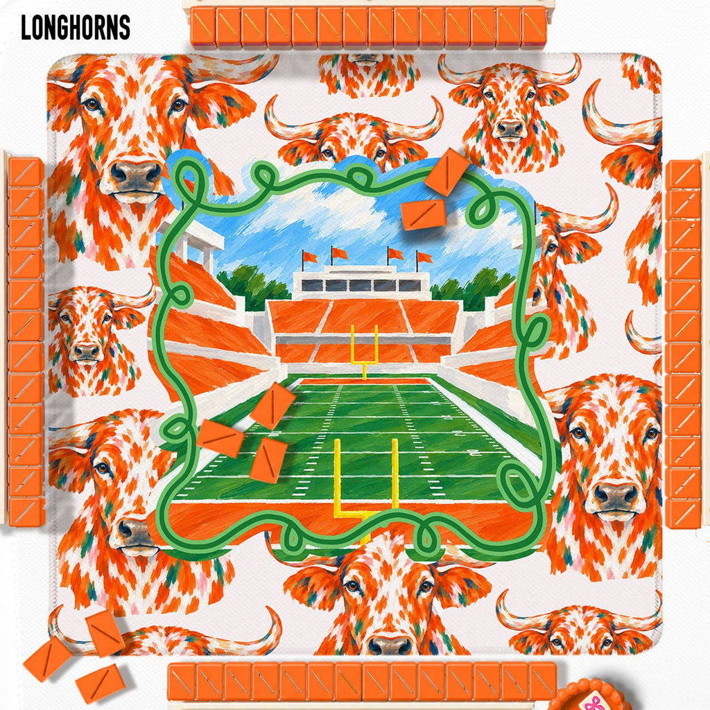 Mahjong Mat 31", Football, Elephant, Bulldog, Rebel, Tigers