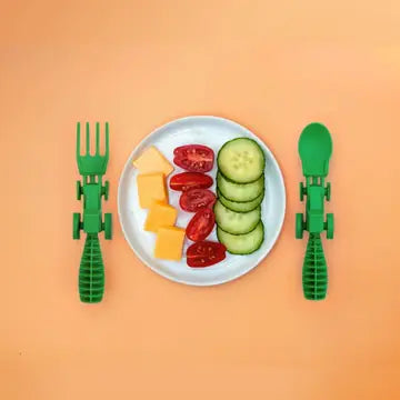 Green Tractor Utensils S/2