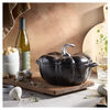 Pumpkin Dutch Oven Cocotte - 3.5 Qt. Black with Stainless Stem