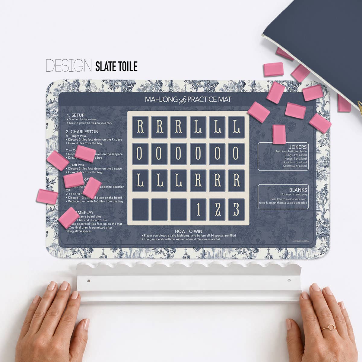 Mahjong Practice Mats, Neoprene, Solo, Mix-n-Match Designs