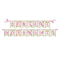 Crack Dot Bam Mahjong Icons Pink and Green Party Banner