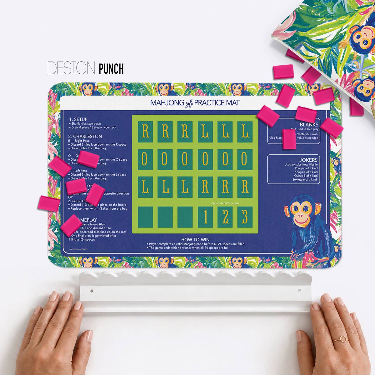 Mahjong Practice Mats, Neoprene, Solo, Mix-n-Match Designs