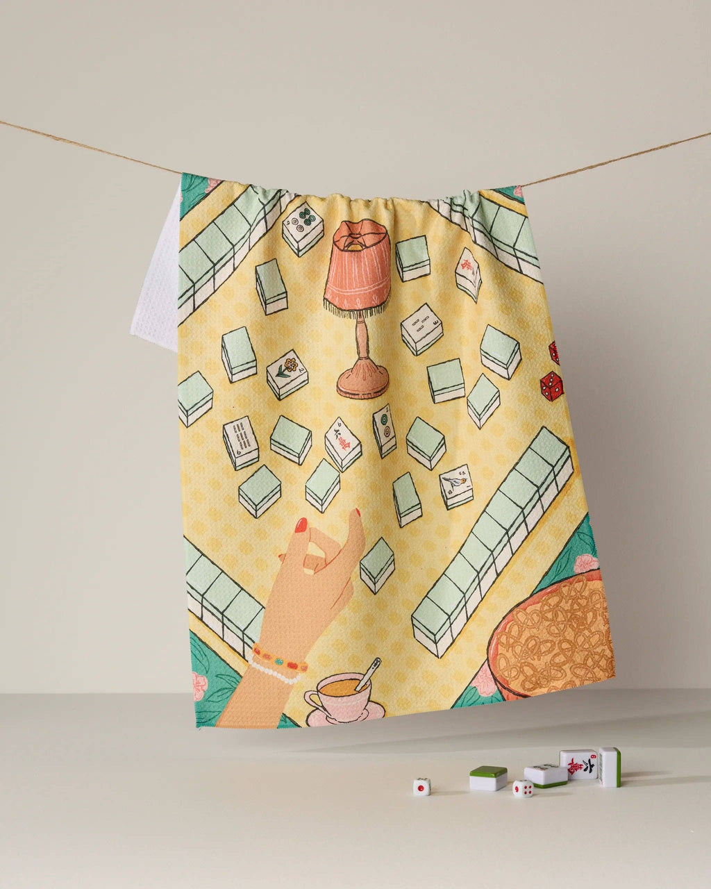 Lucky Hand Tea Towel - Mahjong