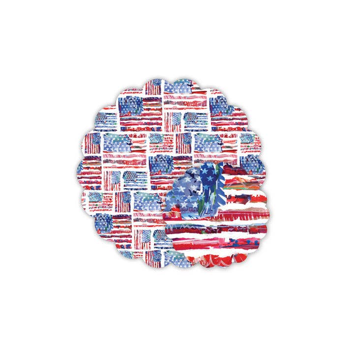 Lauren Dunn American Flag Doily Set