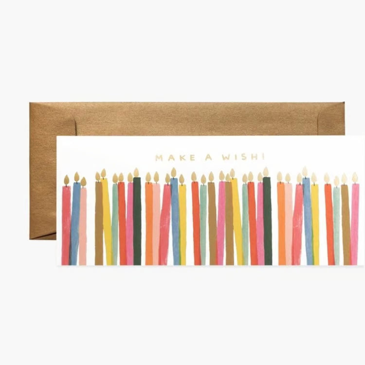 Make a Wish Candles Money Holder Card