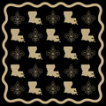 Gameday Bandana Scarf in Black & Old Gold (3 PRINTS)