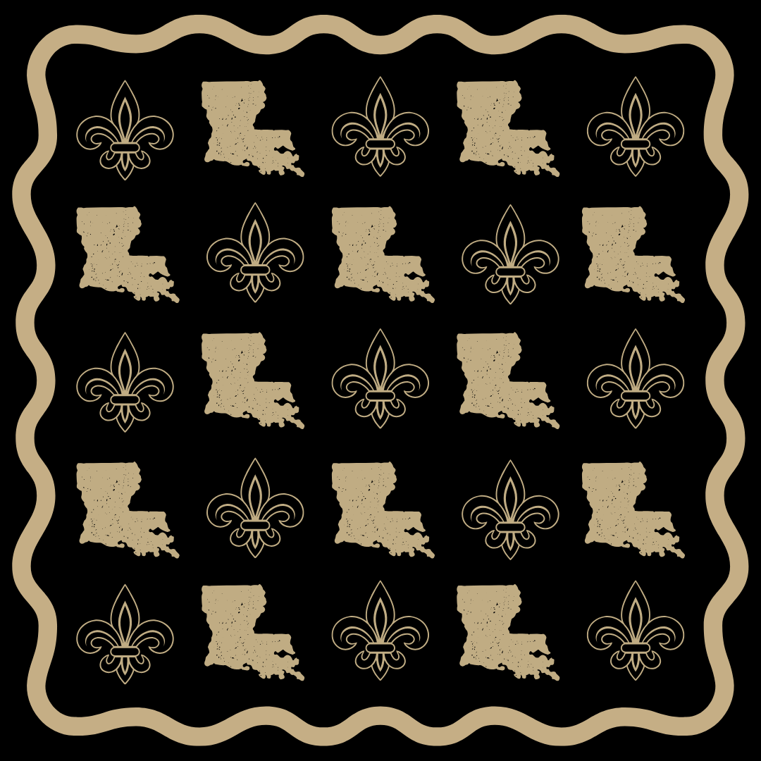 Gameday Bandana Scarf in Black & Old Gold (3 PRINTS)